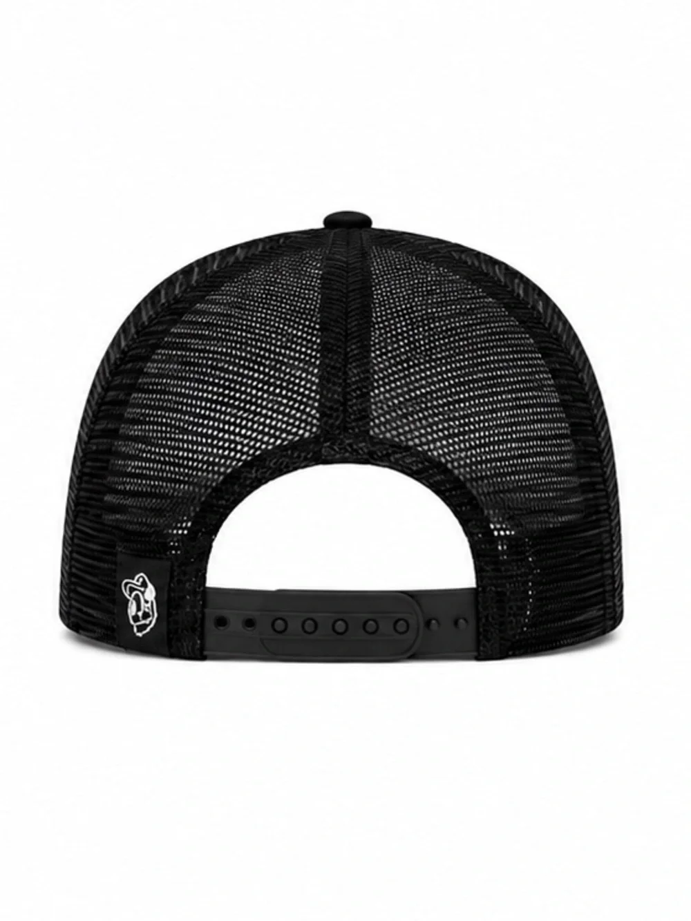 Trucker Hat with Embroidered Jackal Patch black cap